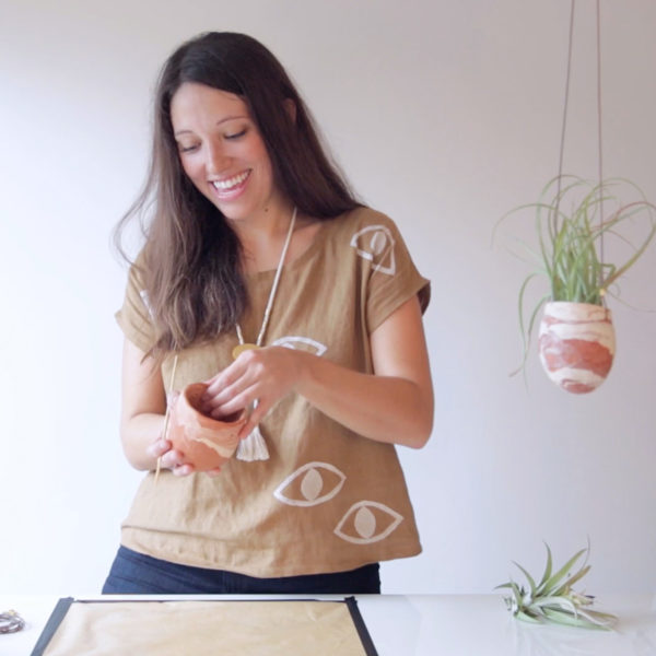 Marbled Clay Planters | Emily Reinhardt