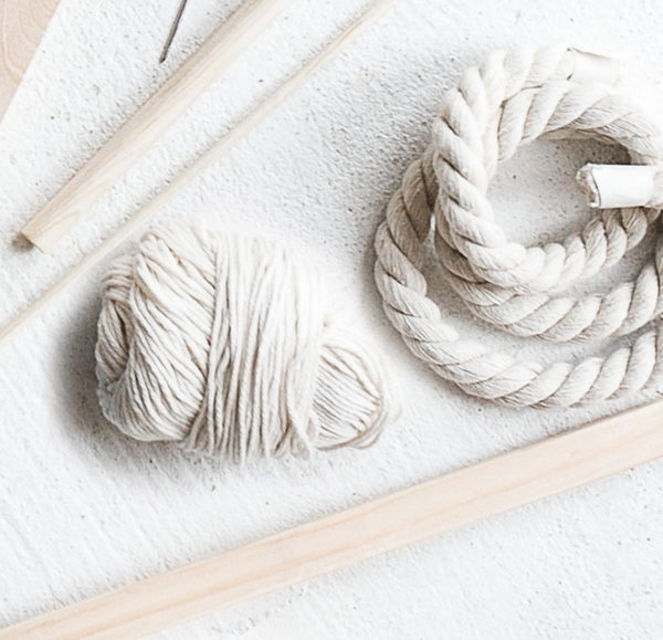 Materials Kit: Dowel, Warp & Soft Cotton Rope | Pibione Tapestry Weaving