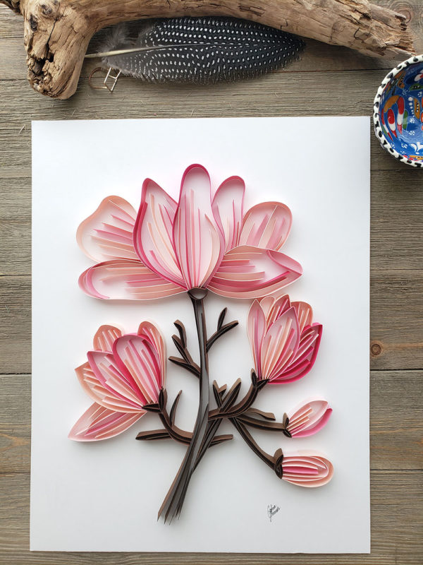 Modern Paper Quilling | Magnolia Bouquet Add-On | Zahra Ammar | The Crafter's Box
