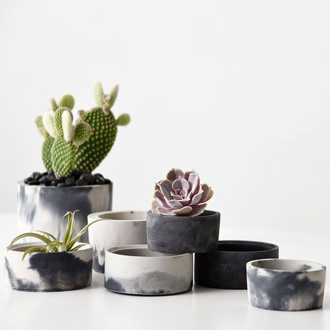 Hand Poured Cement Pots | Christie Lothrop | The Crafter's Box